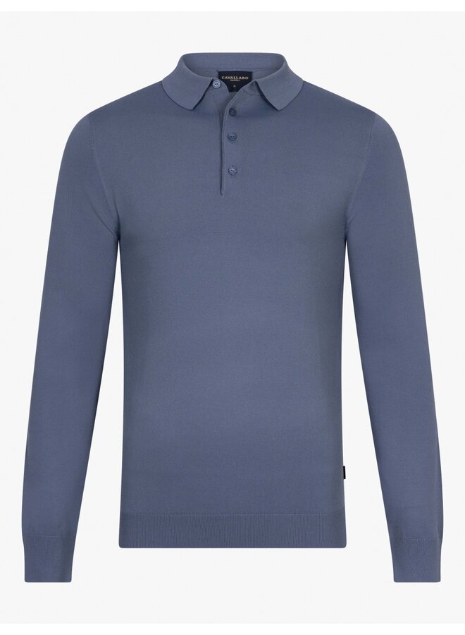 Polo Mileno lange mouw grey blue