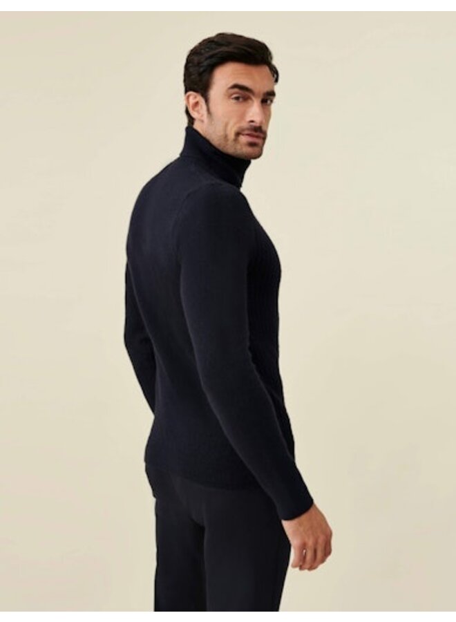 Cavallaro pullover met col navy