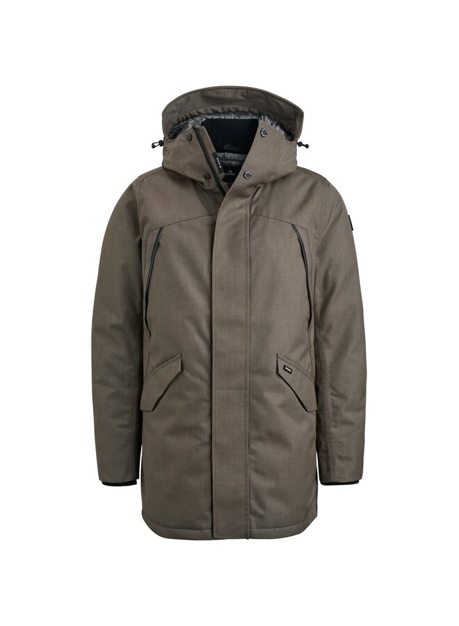 Vanguard winterjas parka melange twill beige