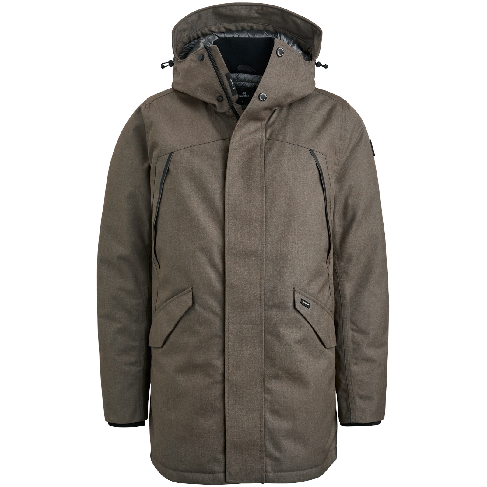 Winterjas parka melange twill Wheelride icon Bas de Wit Mode Leiden