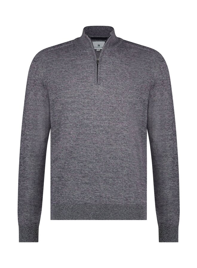 State of Art pullover met rits mouline lila