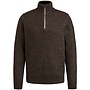 Vanguard pullover met rits wol bruin