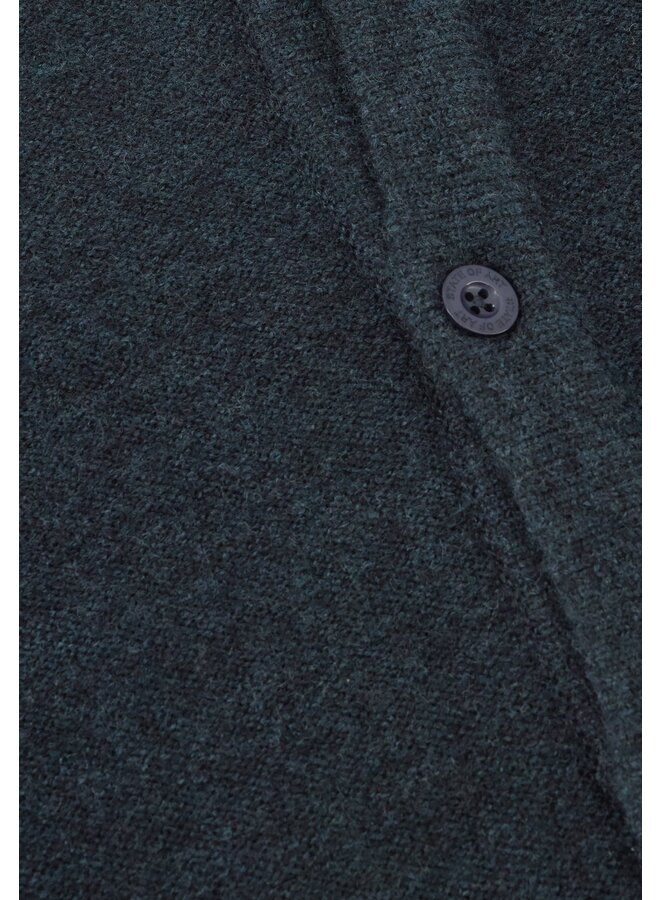 State of Art vest met knopen wol blauw