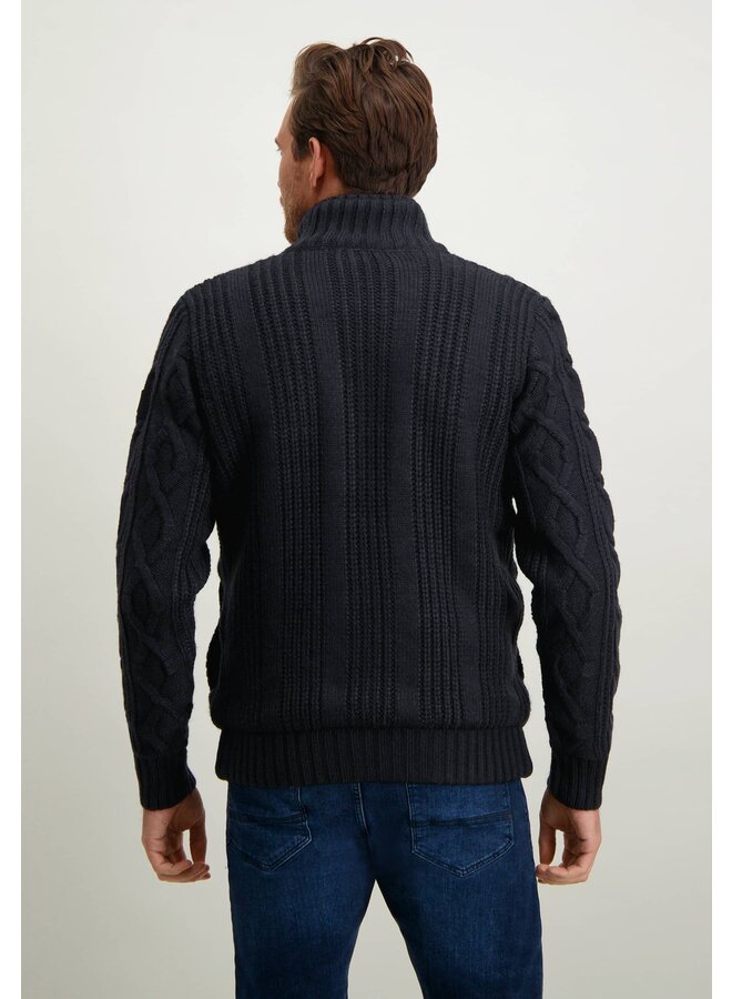 State of Art vest met teddyvoering navy