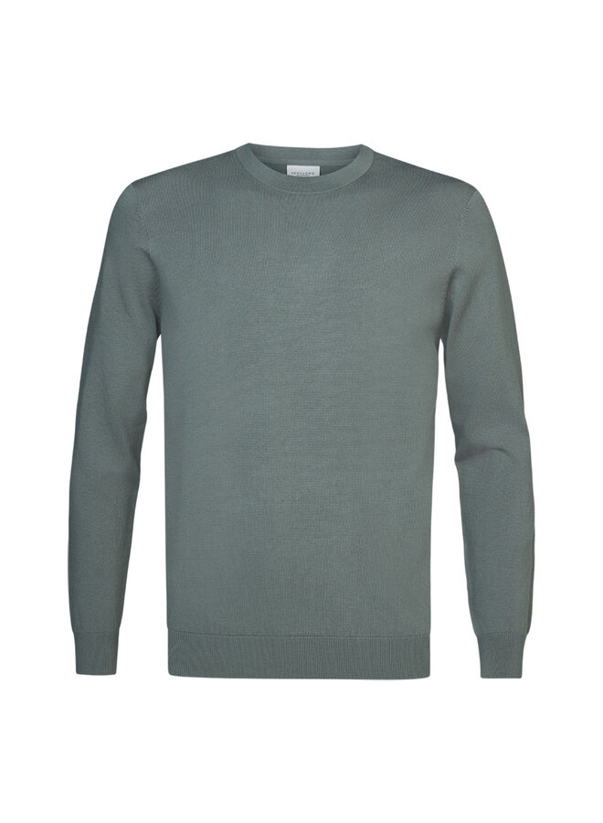 Profuomo pullover ronde hals cotton groen