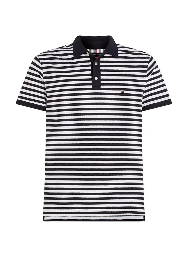 Tommy Hilfiger 1985 polo shirt slim fit streep blauw