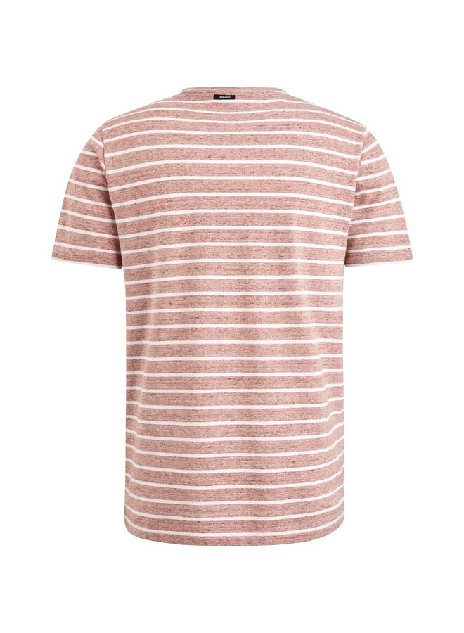 Vanguard t-shirt ronde hals streep roze
