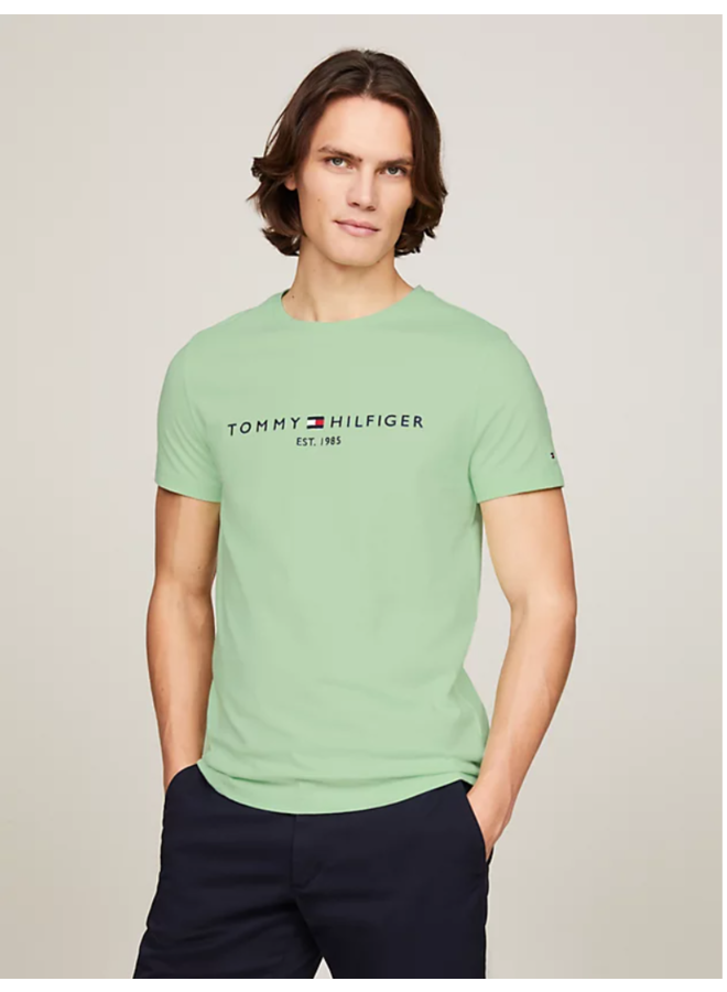 Tommy Hilfiger logo t-shirt kobalt groen