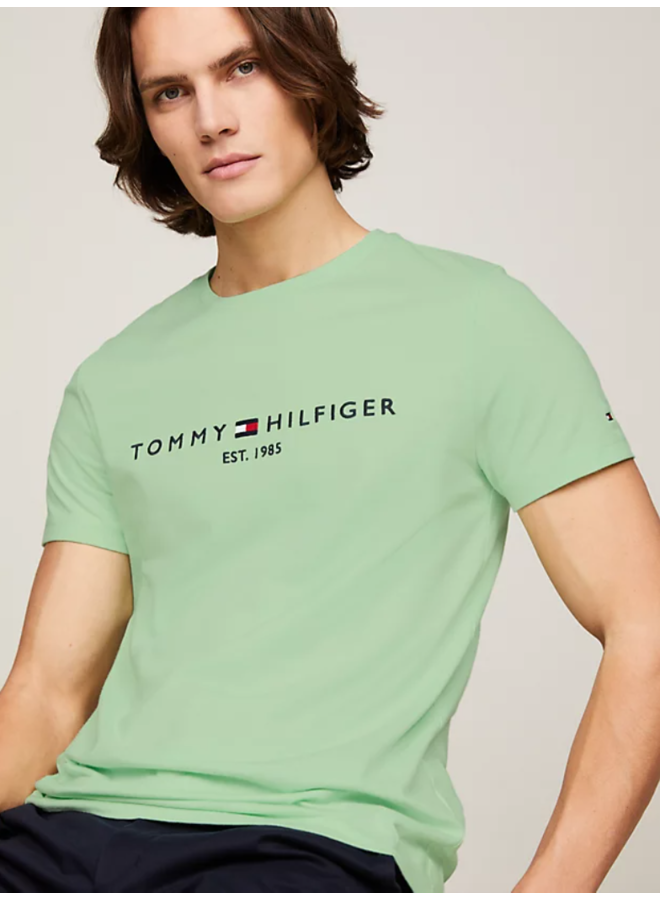 Tommy Hilfiger t-shirt geborduurd logo groen
