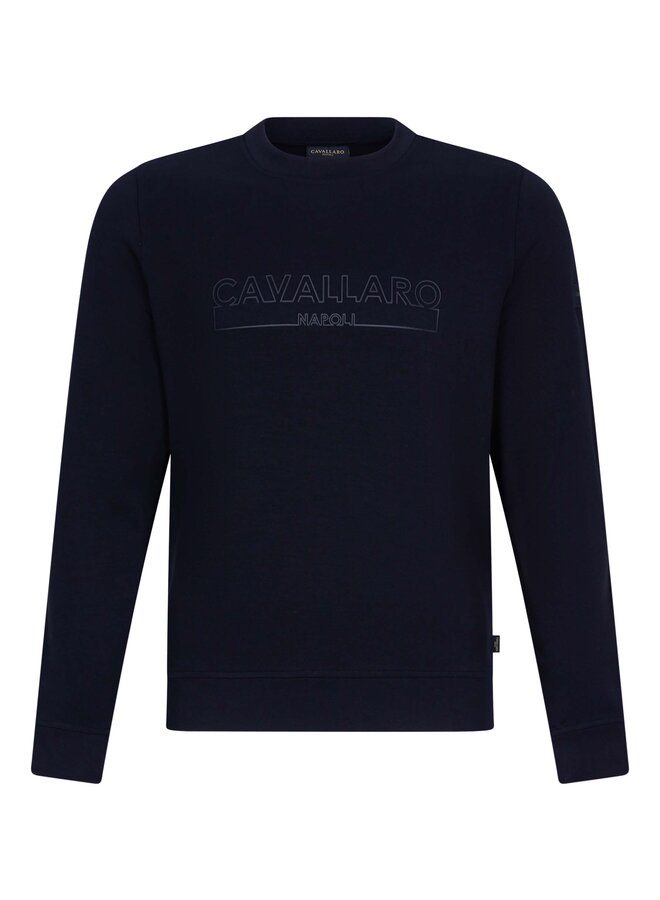 Cavallaro Beciano round neck sweater dark navy