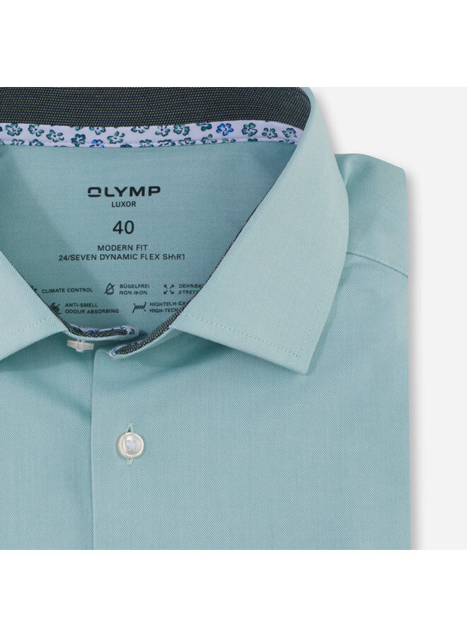 Olymp overhemd 24/seven dynamic flex shirt mint groen