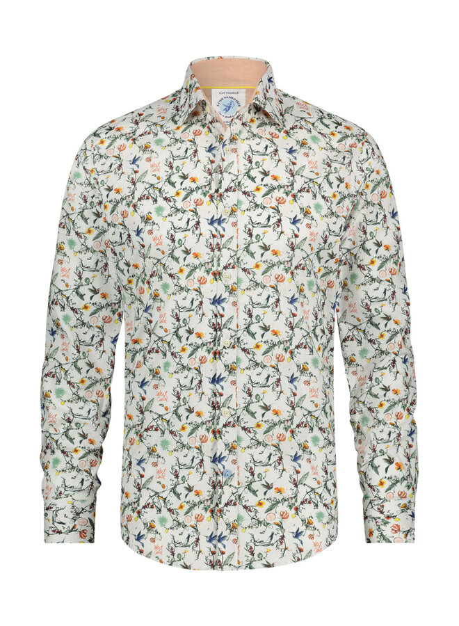 A Fish named Fred lange mouw shirt Pelican print