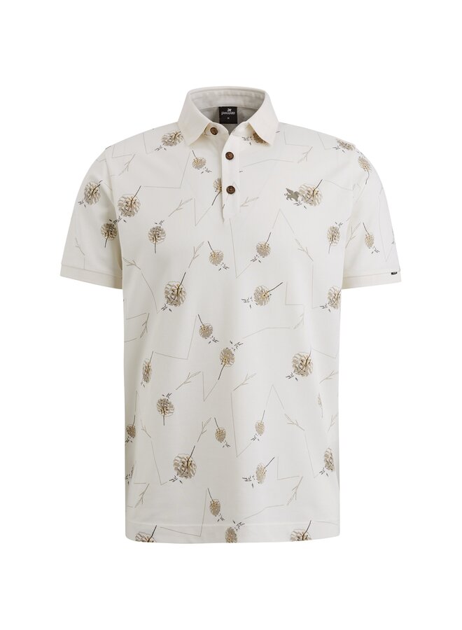 Vanguard polo korte mouw print off-white