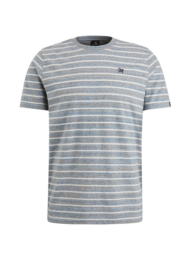 Vanguard T-shirt korte mouw streep jeans blauw