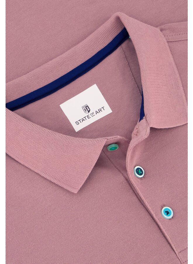 State of Art polo met borstzak roze