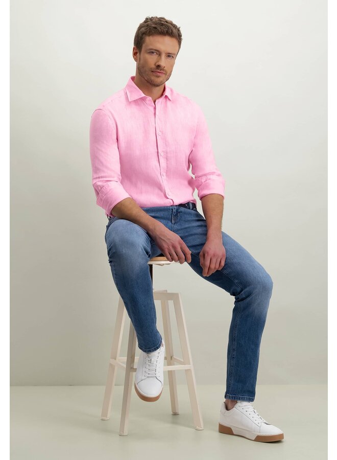 State of Art linnen overhemd roze