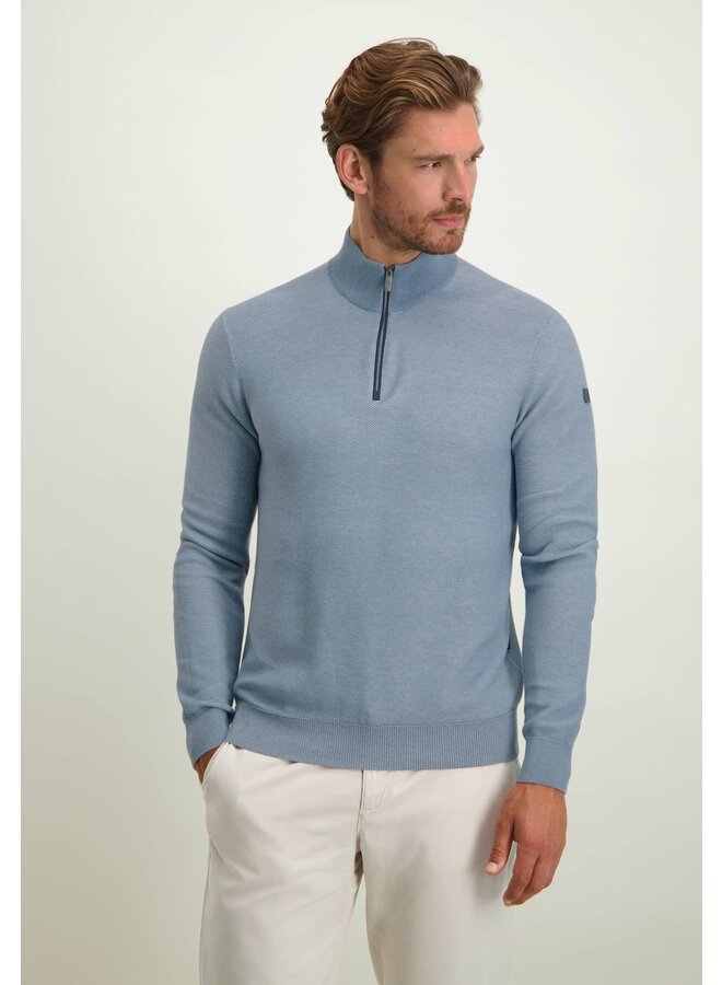 State of Art pullover met rits blue