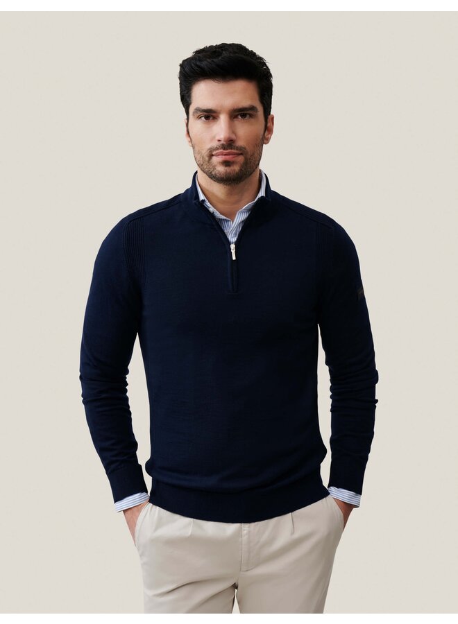 Cavallaro Palio half zip pullover dark navy