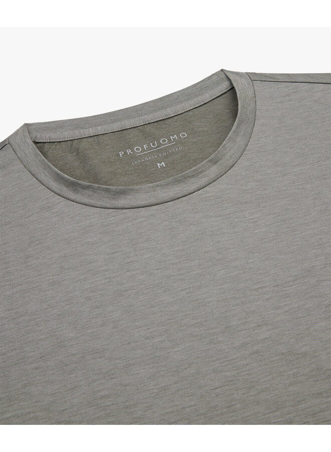 Profuomo t-shirt Japanese knitted groen