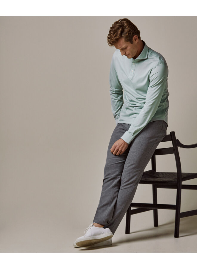 Profuomo poloshirt Japanese Knitted mintgroen