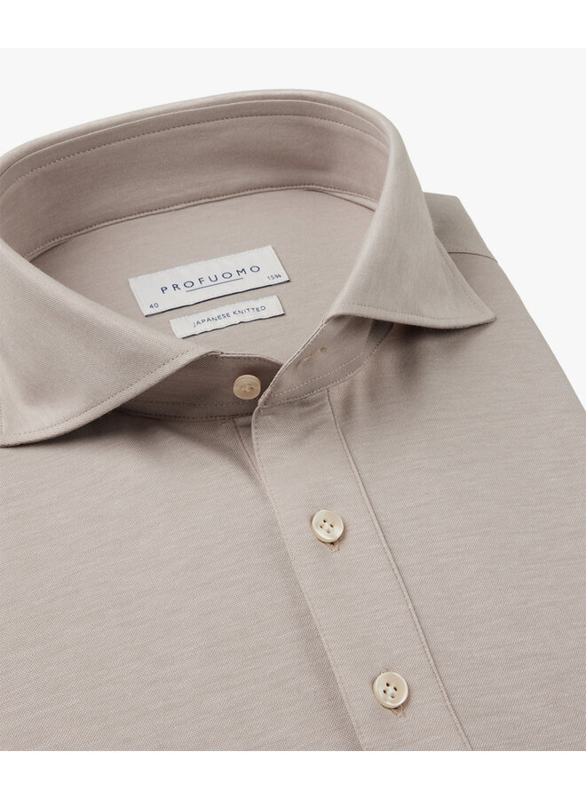 Profuomo poloshirt Japanese Knitted beige