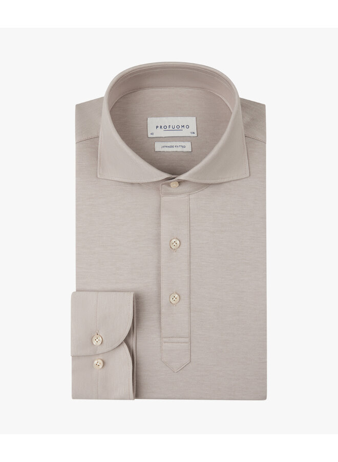 Profuomo poloshirt Japanes knitted beige