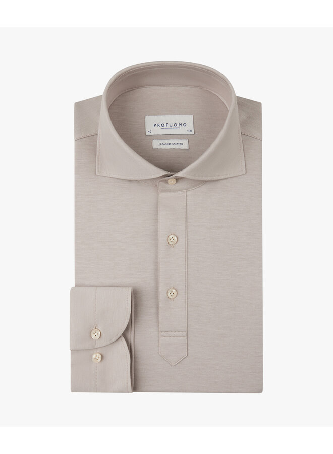 Profuomo poloshirt Japanese Knitted beige