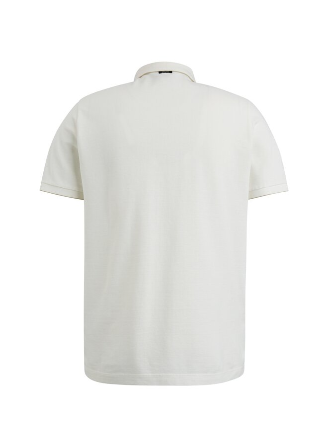 Vanguard polo korte mouw structuur off white