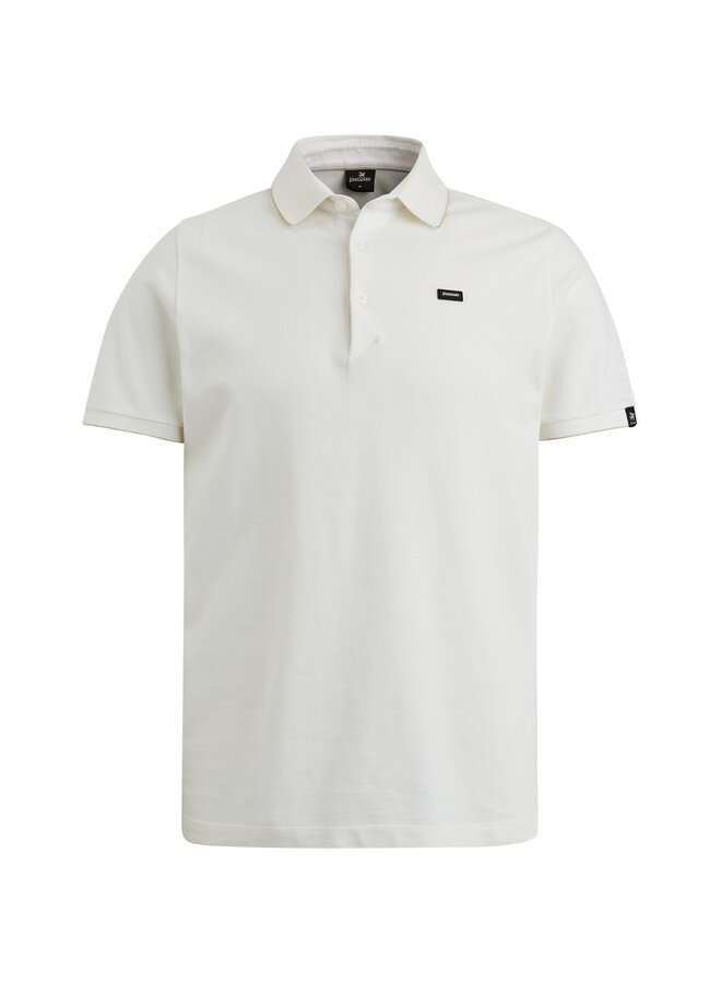 Vanguard polo korte mouw waffle structuur off white