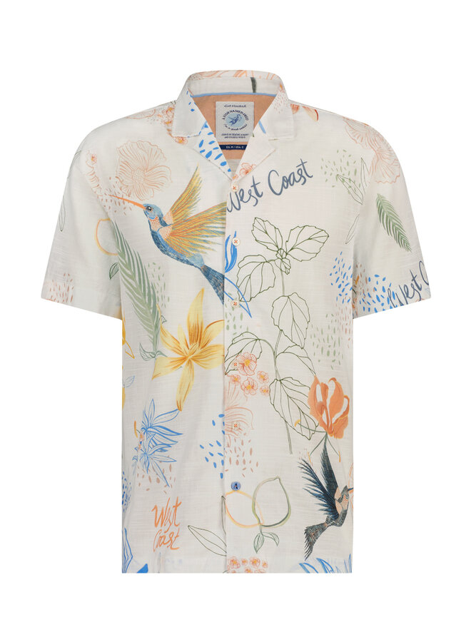 A Fish named Fred korte mouw shirt Hummingbirds