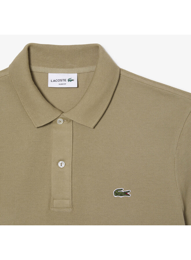 Lacoste slimfit polo pique beige