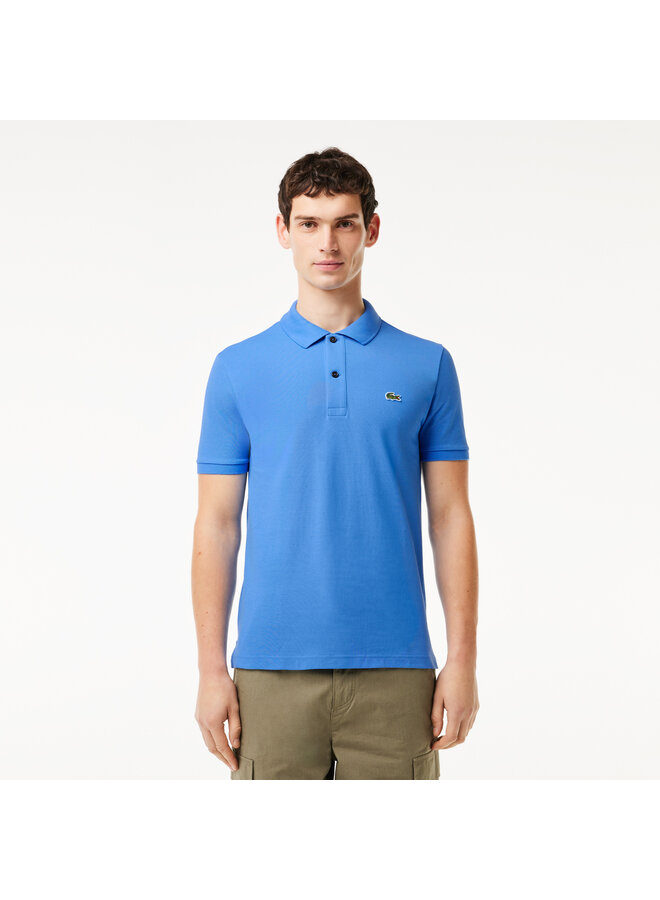 Lacoste polo korte mouw slimfit pique kobalt