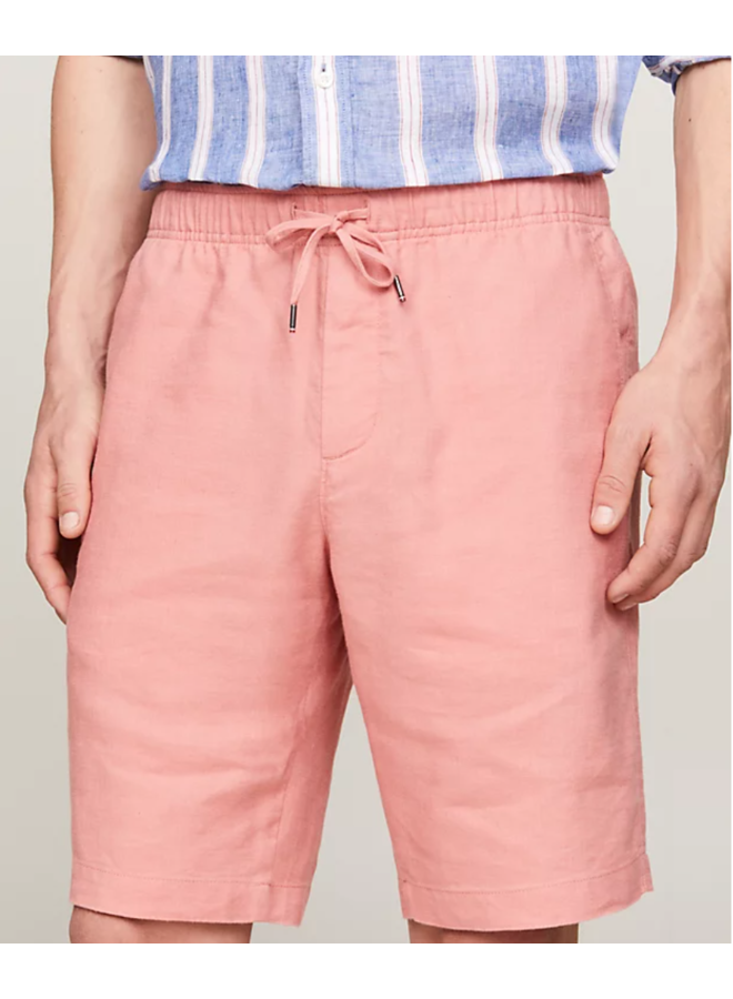 Tommy Hilfiger korte broek linnen blend roze