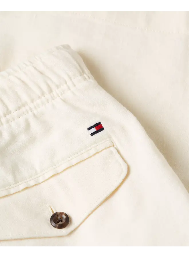 Tommy Hilfiger korte broek linnen blend off-white