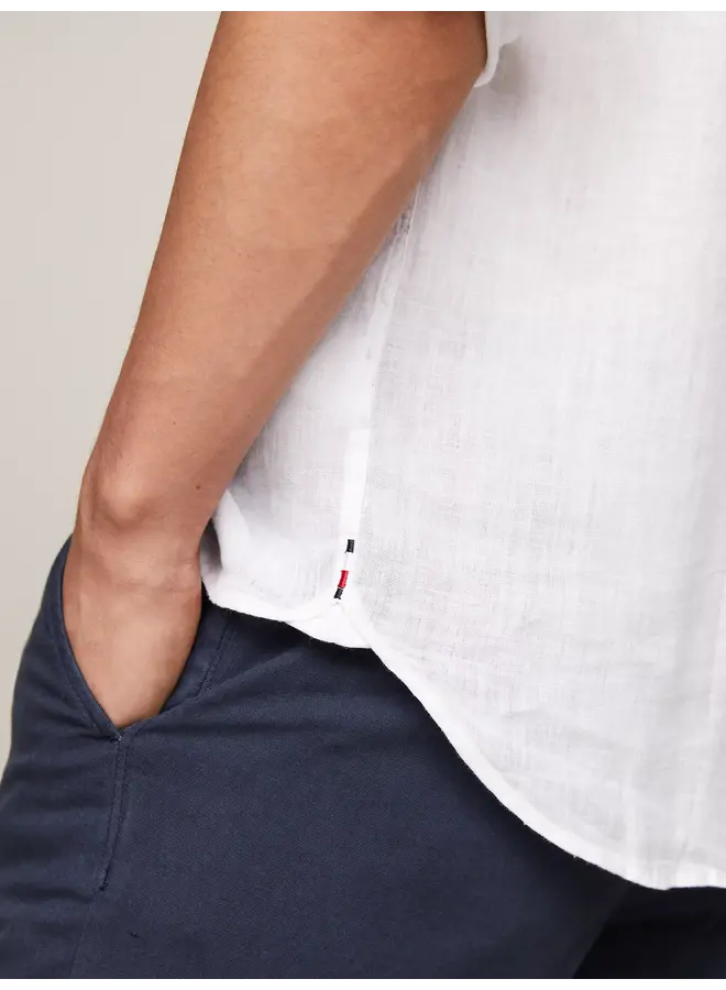Tommy Hilfiger linnen overhemd lange mouw wit