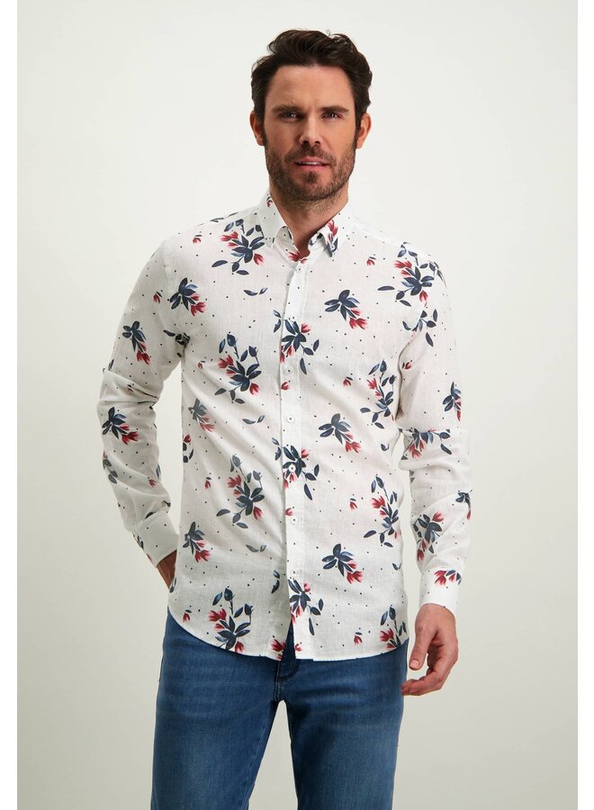 State of Art linnen overhemd bloemprint