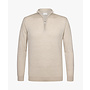 Profuomo half zip pullover merino wol beige