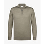 Profuomo half zip pullover merino wol green