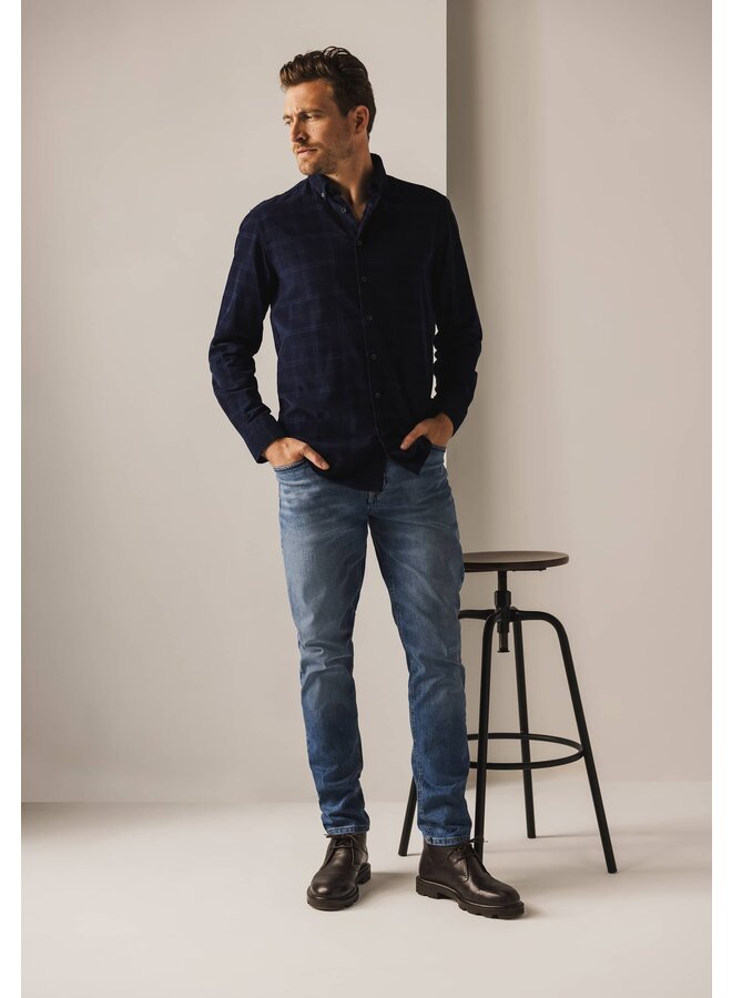 State of Art shirt met ruit in structuur