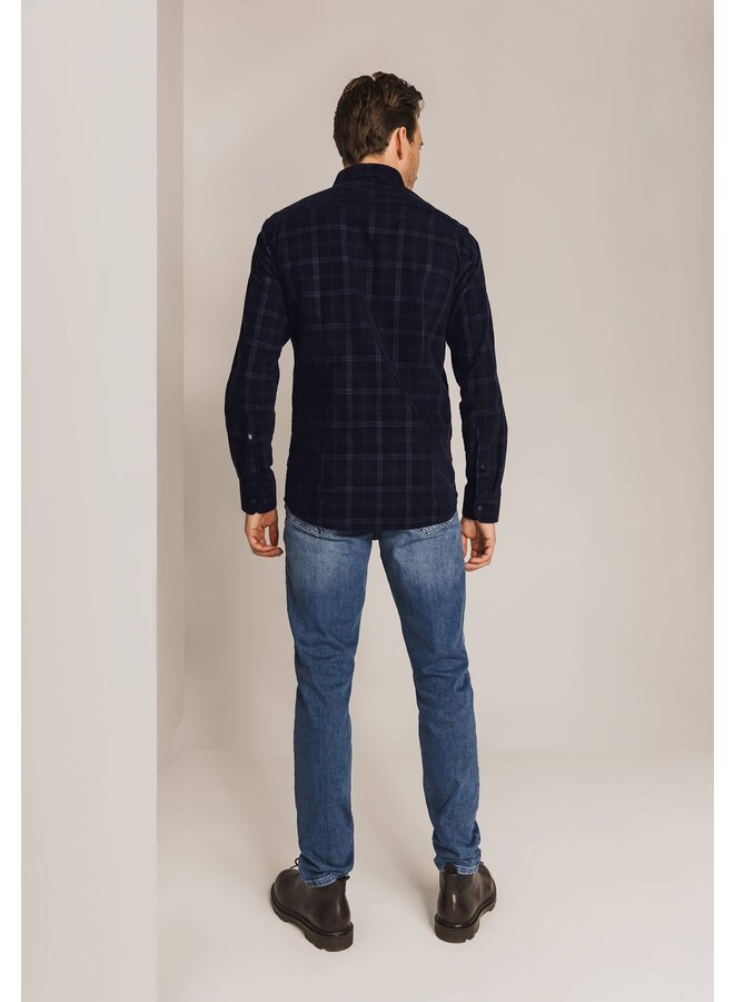 State of Art shirt met ruit in structuur