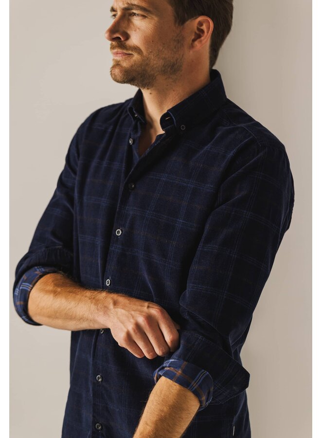 State of Art shirt met ruit in structuur