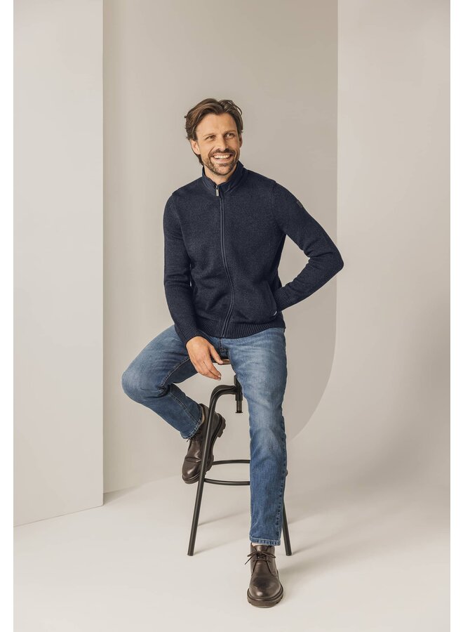 State of Art vest met rits blauw