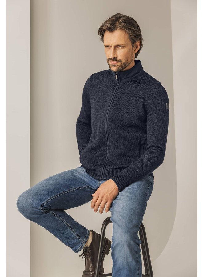 State of Art vest met rits blauw