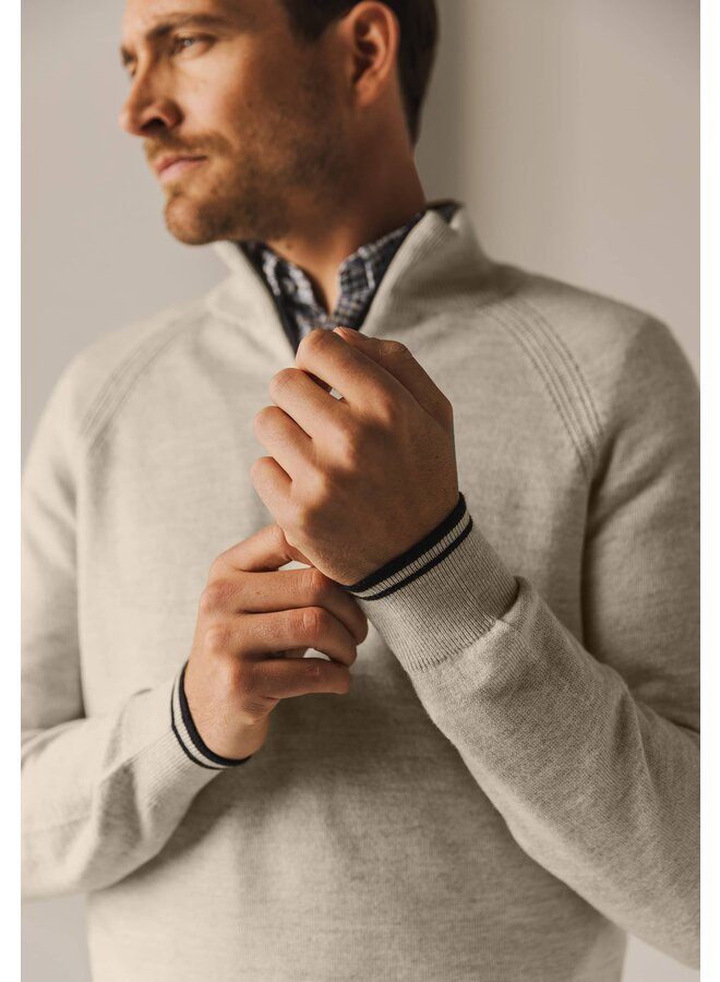 State of Art half zip pullover beige