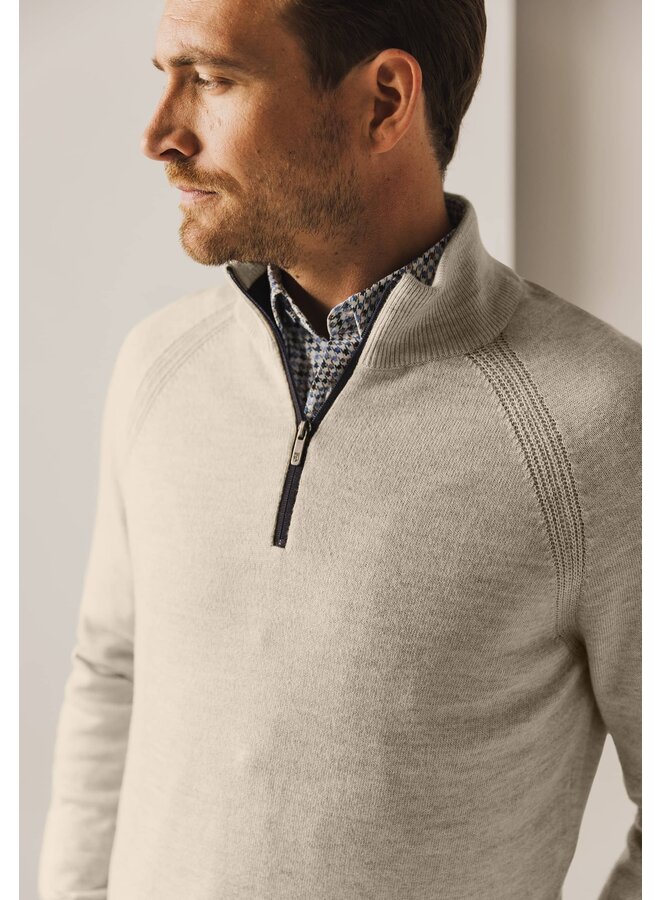 State of Art half zip pullover beige