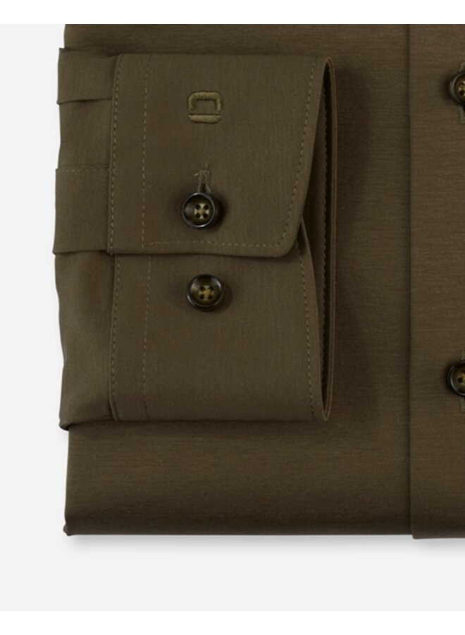 Olymp overhemd 24/seven flex jersey modernfit groen