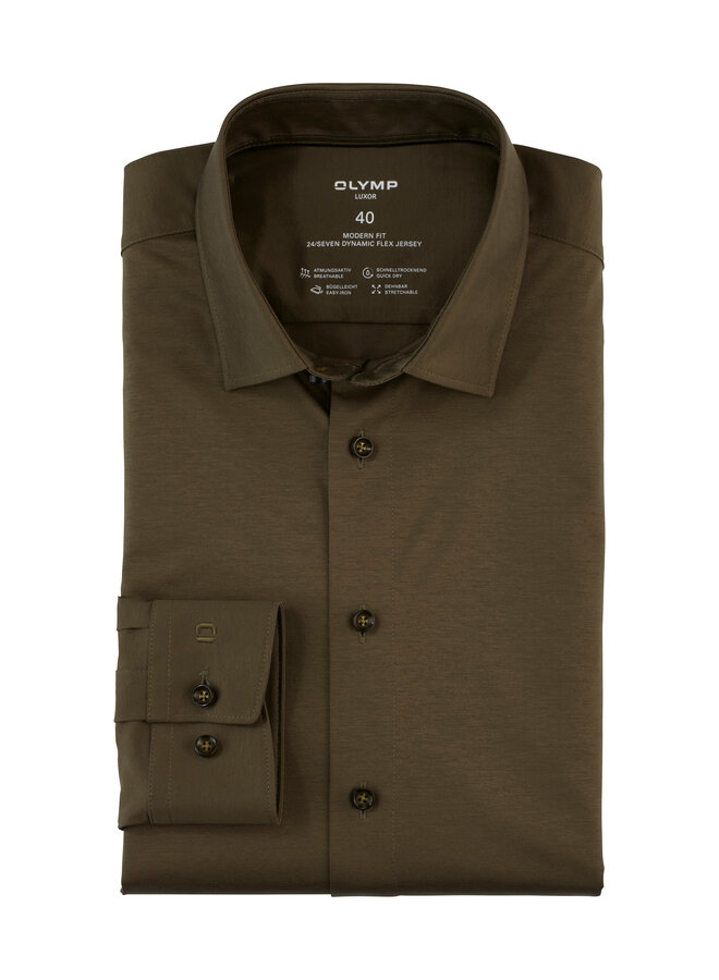 Olymp 24/seven dynamic flex jersey modern fit groen