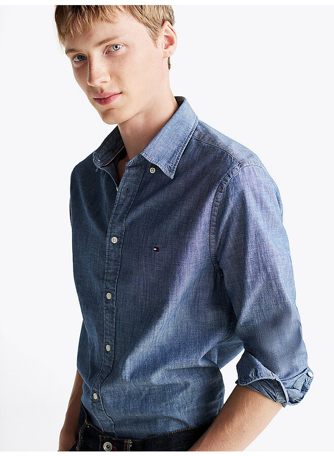 Tommy Hilfiger overhemd lange mouw chambray