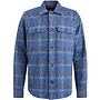 Vanguard overshirt ruit kobalt blauw
