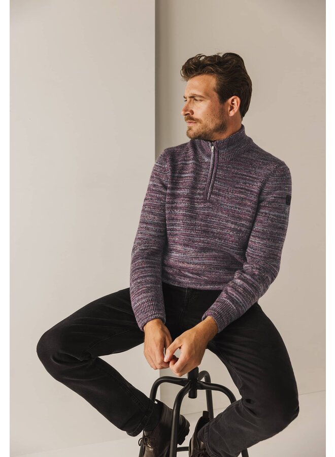 State of Art half zip pullover gebreid rood
